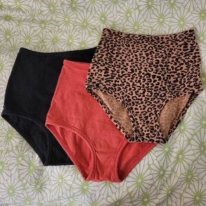 ARQ High-Waisted Undies - Leopard, Black, Cadmium